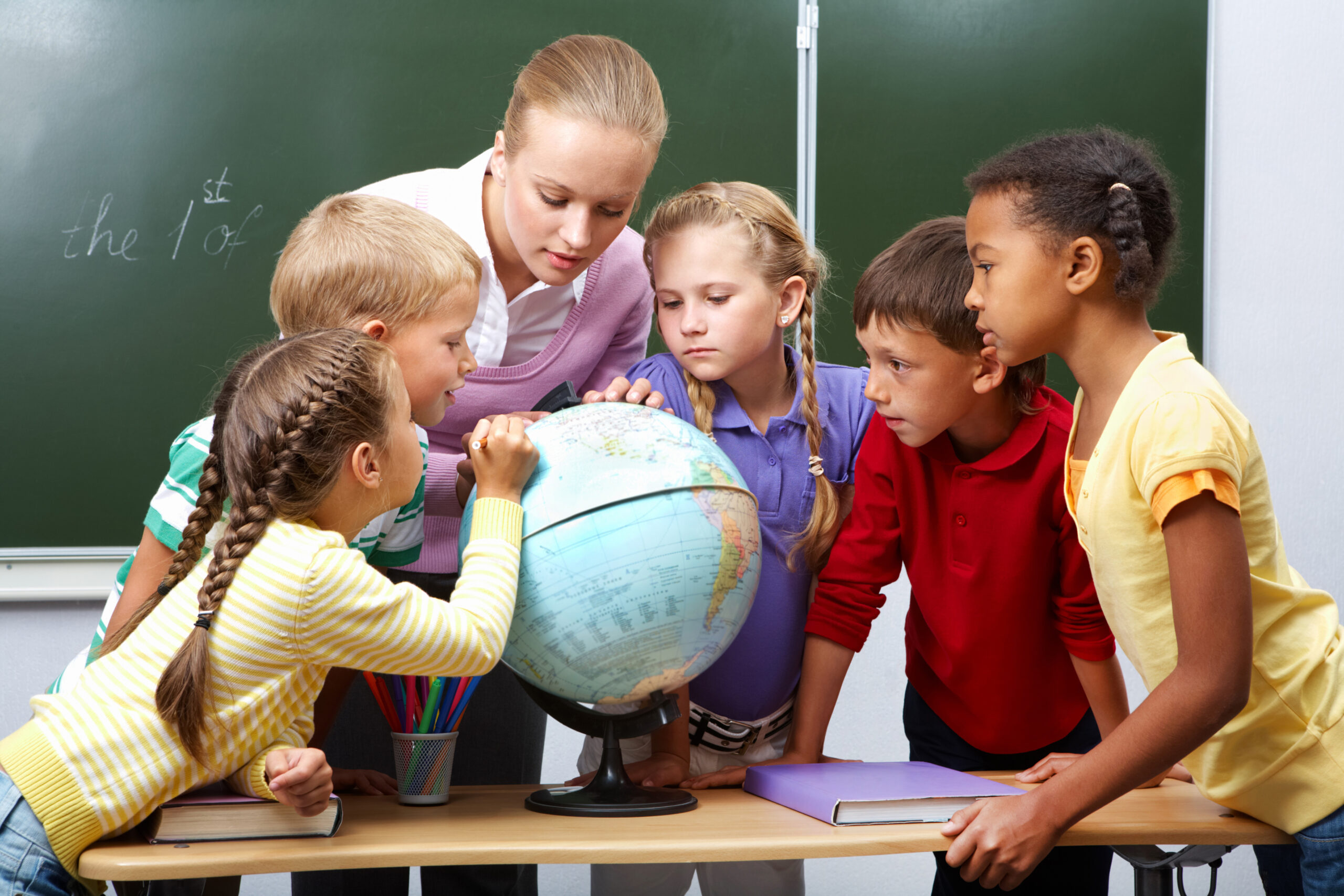 Parent and child reviewing school papers together
